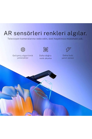 Monozone Ambiligt Rgb Tv Arkası Şerit Aydınlatmalı Uygulama Kumanda Kontrolü Sese Duyarlı 5metre