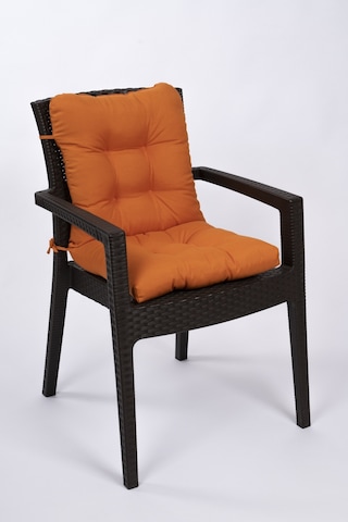 Altınpamuk Neva Pofidik Arkalıklı Özel Dikiş Sandalye Minderi Turuncu