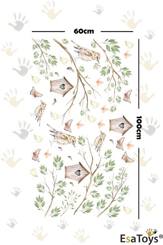 Kuş Evi Temalı Çocuk Odası Sticker Seti
