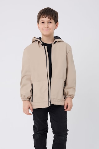 Erkek Çocuk Taş İçi Astarlı Su Ve Rüzgar Geçirmez Kapüşonlu Çift Fermuarlı Cepli Mont Taş