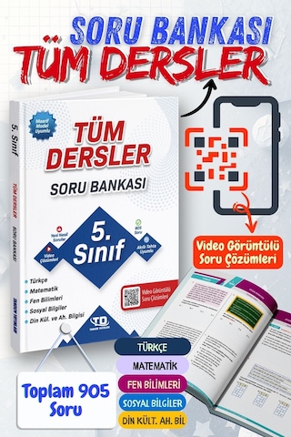 5. Sınıf Tüm Dersler Soru Bankası Tek Kitap - Meb Maarif Modele Uygun