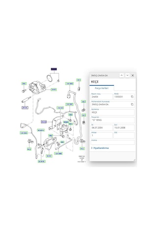 Vakum Pompa Conta Tk Focus Cmax 1.6tdcı Dv6 Kys 348 - 3m5q 2a454 Da