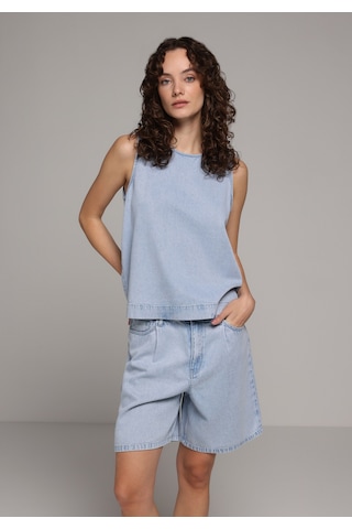 Colin's Colins Loose Fit Yüksel Bel Düz Kadın Bleach İndigo Denim Jean Şort Cl1081453 Q1.v2 Dn45062