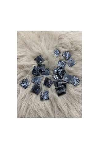 Sanatsal Kristal Mozaik Ks-55 23x23mm Metalik Gümüş 250gr
