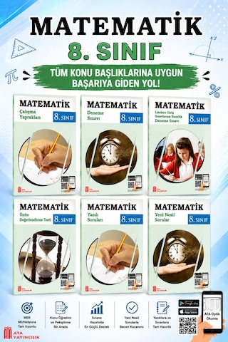 8.sınıf Matematik Süper Set Ders Çalışma Yaprakları 6 Kitap