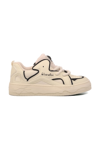 United Colors Of Benetton Bej-siyah Kadın Sneaker Benetton Bnı-10100 Z Bej-siyah Bej - Siyah