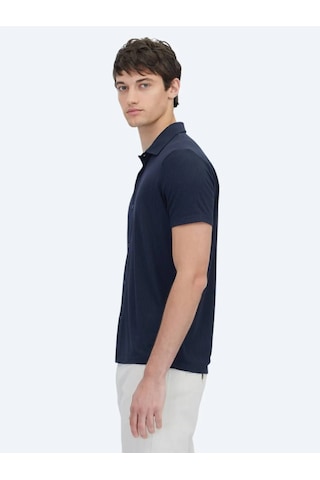 Kip Lacivert Desenli Regular Fit Casual Gömlek Lacivert