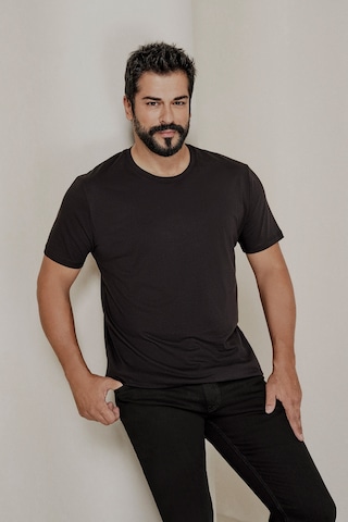 AC&Co / Altınyıldız Classics 4A4800000001SYHXS Slim Fit Bisiklet Yaka Kısa Kol Pamuklu Erkek Tişört Siyah