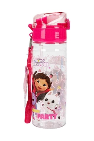 Gabby's Dollhouse Pipetli Tritan Suluk 500 Ml Şeffaf