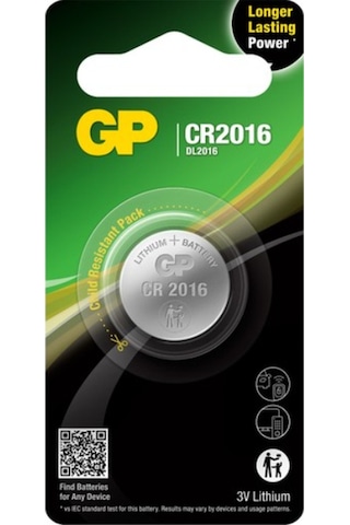 GP CR2016 3V Lityum Düğme Pil 3'lü