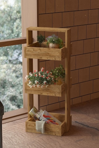 Umutpark Umuthomedesing Ahşap Çok Amaçlı Raf. Kahverengi