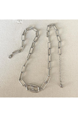 Trend Kolye Küpe Çelik Kombin Çok renkli