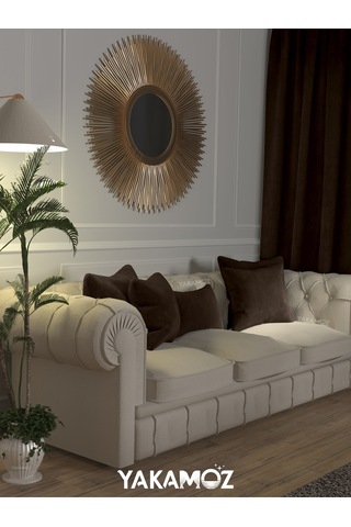 Br Yakamoz Çikolata Kahvesi Renk Kırlent , Yastık Kılıfı Kadife Görünümlü Velvet Touch Serisi Çikolata Kahvesi