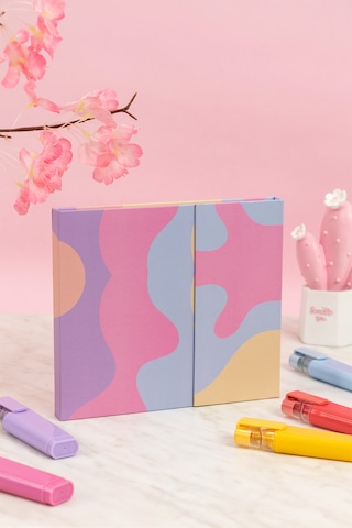 Studi Manyetik Kapaklı Notluk Seti - Renkli Desen