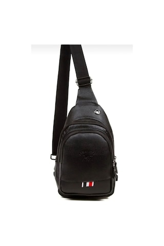 Newıshpolo 1064-26 Deri Bodybag Çapraz Çanta Siyah