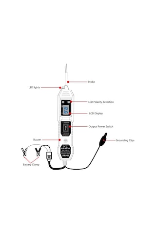 Devre Test Cihazı, Gerilim Göstergeli Led Işıklı Otomotiv K22608
