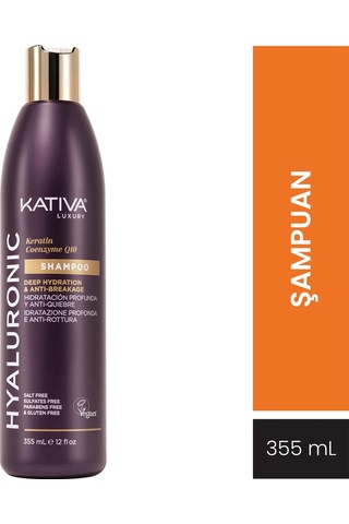 Kativa Hyaluronic Shampoo 355 Ml - Derin Nem Sağlayan Kırılma Önleyici Şampuan