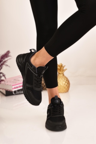 Unisex Spor Ayakkabı Sneaker Siyah