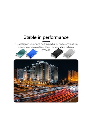 Springsun 24mm Yüksek Kaliteli Alüminyum Egzoz Susturucu - Park Isıtıcı Gürültü Azaltıcı - Mavi