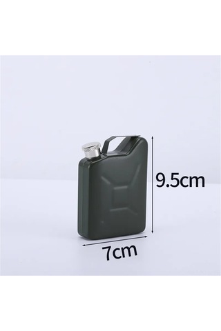 Kosona Stainless Steel Taşınabilir Şarap Potu 5 Unça 146ml - Sağlam Kapaklı, Taşınması Kolay - Kamp, Piknik İçin Yeşil Ordu Yeşili