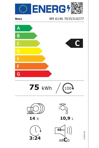 Beko BM 6146 6 Programlı 14 Kişilik Bulaşık Makinesi