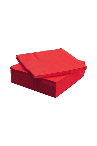 Ikea Fantastisk Peçete Kırmızı 50 Adet 40 x 40 CM