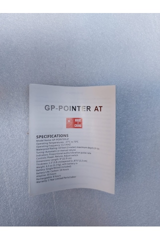 Gp-Pointer AT Metal Dedektörü 3 Metre Su Geçirmez