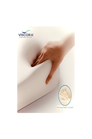 Vıscora Omuz Ve Sırt Destekli Minder Visco,-yıkanabilir Kılıf Ofis/ev Gri