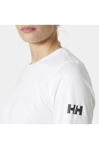 Helly Hansen W Hh Tech Crew Ls 2.0 Uv Üst Kadın Sweatshirt-32405 Beyaz