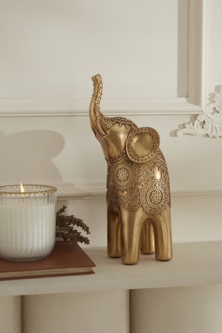 Karaca Home Elephant Biblo Gold 11,3x9,8x25,5 Cm