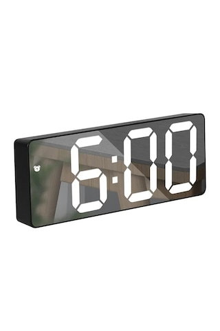 Led Dijital Masa Saati Aynalı Termometre Alarm Ses Kontrolü
