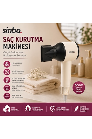 Gees Global Pembe Saç Kurutma Makinesi - 110.000 Rpm, 3 Hız & Isı Ayarı Gbzs