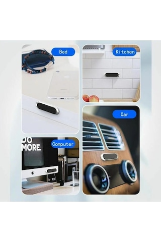 Çok Amaçlı Güçlü 6 Mıknatıslı Manyetik Telefon Tutucu Siyah