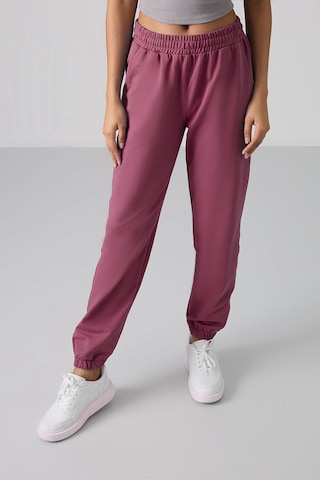Tommy Life Soft Vişne Cepli Yüksek Bel Rahat Form Lastik Paça Kadın Eşofman Alt - 94583