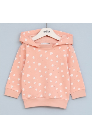 Wanex Kız Çocuk Uzun Kol Ince Kapüşonlu Sweatshirt - 32243 SOMON