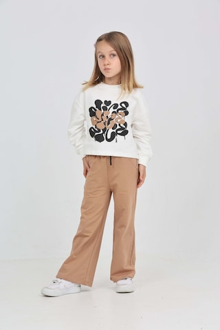 Toontoy Kız Çocuk Nice Baskılı Eşofman Takım Ekru