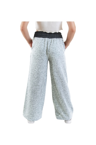 Denokids Kız Çocuk Yumoş Gri Pantolon Renkli