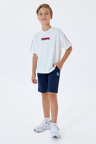 U.s. Polo Assn. Erkek Çocuk Beyaz Bermuda Takım Us2402-c-v2 Beyaz