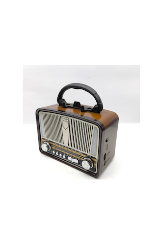 Bk-7090bts Güneş Panelli Nostaljik Radyo - Bluetooth, Usb, Sd Kart Girişli 3 Bantlı Şarjlı Radyo