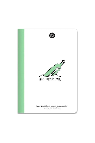 Keskin Color Hisli Şeyler A5 80 Yp. Renkli Sayfa Yeşil Çizgili Defter 500643-99