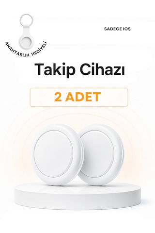 Beylini Tag Takip Cihazı Kablosuz Apple iOS Bul Uyumlu Lisanslı Araç Çocuk Anahtar Takip Sistemi Silikon Anahtarlıklı Akıllı Takip Cihazı Apple iOS Find My Uyumlu 2'li Paket