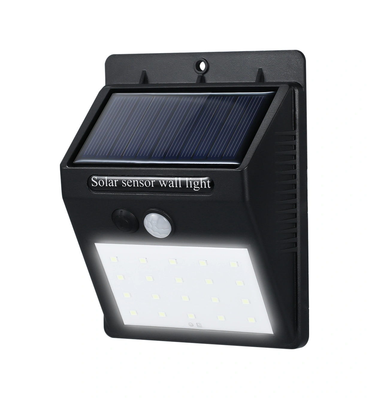 Folinda Solar Geri Çalışan Pır Hareket Sensörlü Led Duvar Lambası, 20 Led 6000k Beyaz Işık, Ip65 Su Geçirmez, Bahçe/ev Cephesi Aydınlatması 2 Tipten Rastgele Gönderilir Siyah