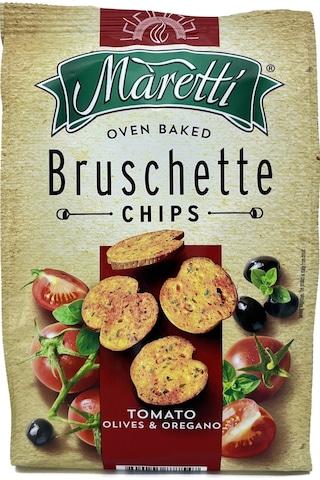 Maretti Bruschette Domates, Maretti Bruschette Domates, Zeytin Ve Kekik Aromalı Kızartılmış Ekmek Cips 140 Gr Xxl Boy 2 Adet