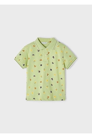 Name It Mayoral Erkek Çocuk Yeşil Polo Yaka T-shirt 03109 Yeşil