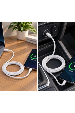 Flayse Apple Usb-c 1 Metre Şarj Kablosu İphone 16 Pro Max Uyumlu 60w Güç İle Hızlı Şarj