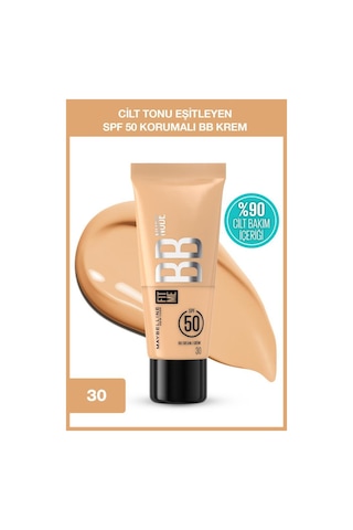 Fit Me Nude Cilt Bakımı Etkili Nemlendirici Spf50 Bb Krem - 30 3600531712785-10782