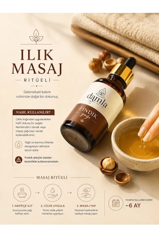 Biodamla Natural Fındık Yağı 50 Ml