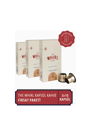 The Whirl Lungo Medium Kapsül Kahve 3'lü 30 Kapsül