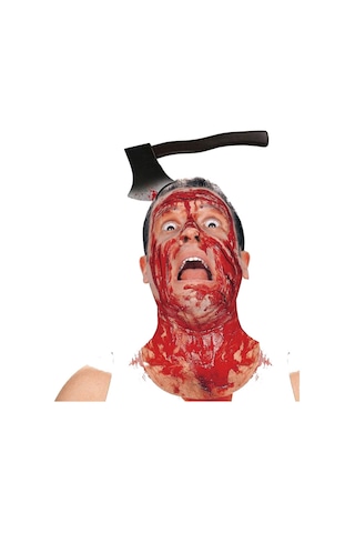 Kafaya Saplanmış Halloween Kanlı Balta Şaka Tacı Tdrtr