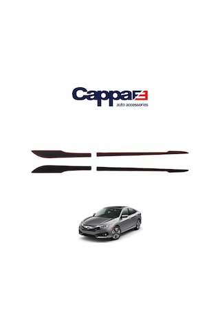 Cappafe Honda Civic 10 Yan Kapı Çıtası abs Akrilik 4 Prç 2016-